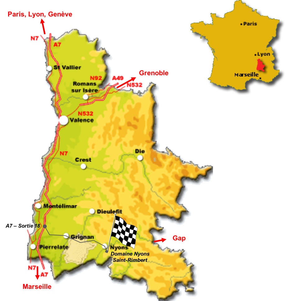 Carte de la Drôme